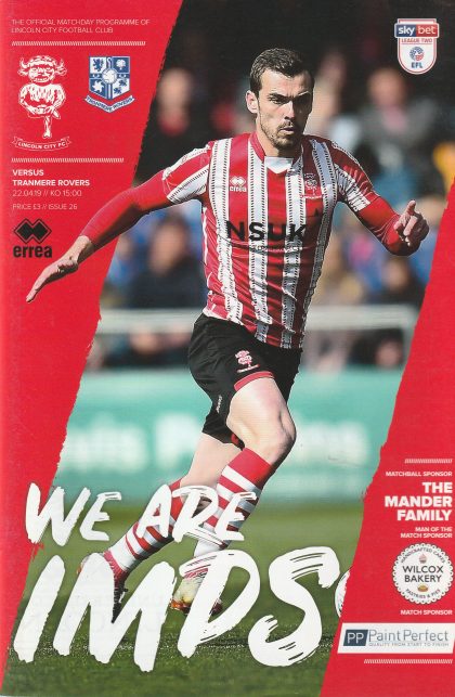 Lincoln City v Tranmere Rovers  22-Apr-2019