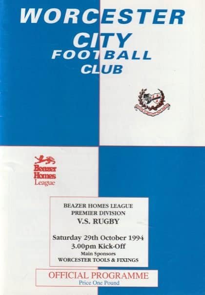 Worcester City v VS Rugby 29-Oct-1994