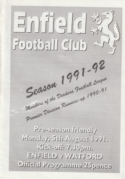 Enfield v Watford 05-Aug-1991