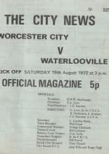 Worcester City v Waterlooville 19-Aug-1972