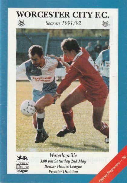 Worcester City v Waterlooville 02-May-1992