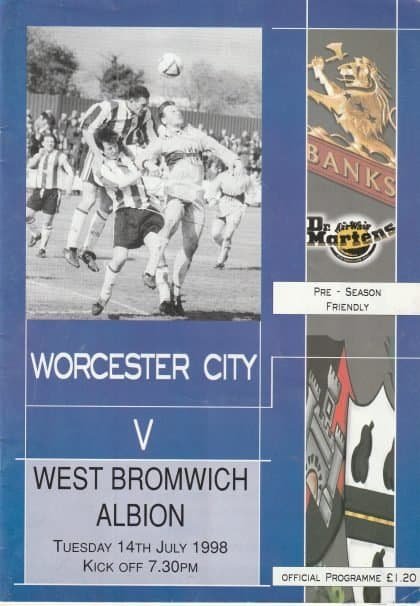 Worcester City v West Bromwich Albion  14-Jul-1998