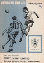 Huddersfield Town v West Ham United 13-Nov-1971
