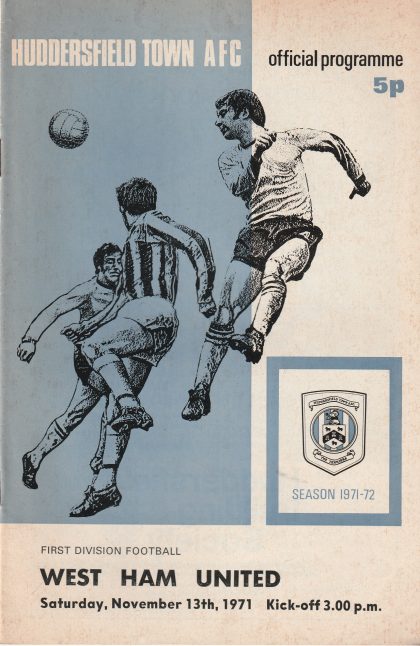 Huddersfield Town v West Ham United 13-Nov-1971