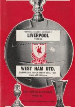 Liverpool v West Ham United  23-Nov-1974