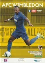 AFC Wimbledon v West Ham United   28-Aug-2018
