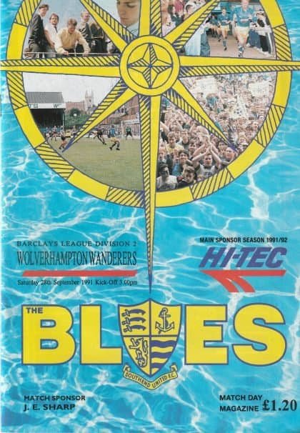 Southend United v Wolverhampton Wanderers  28-Sep-1991