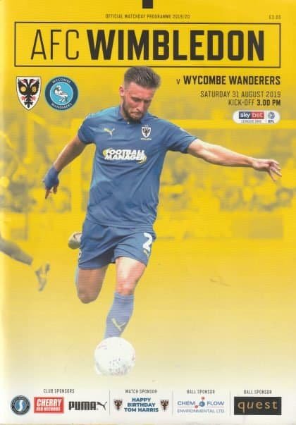 AFC Wimbledon v Wycombe Wanderers  31-Aug-2019