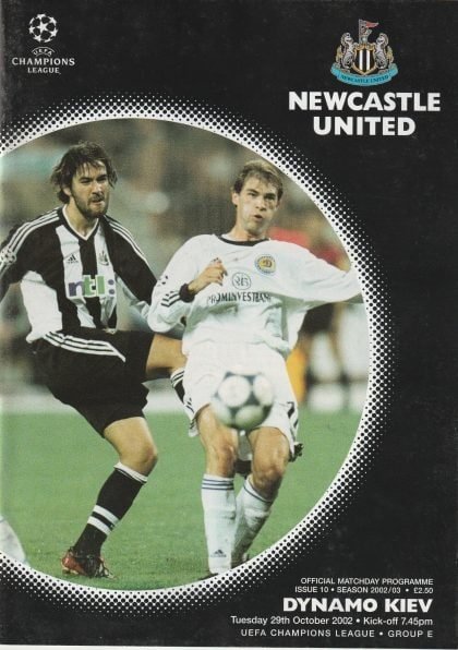 Newcastle United v Dynamo Kiev 29-Oct-2002