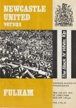 Newcastle United v Fulham 13-Nov-1974