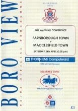 Farnborough Town v Macclesfield Town 24-Apr-1993