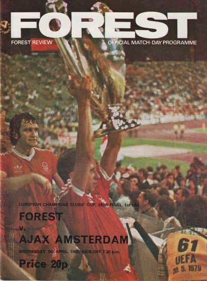 Nottingham Forest v Ajax Amsterdam  09-Apr-1980