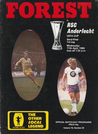 Nottingham Forest v Anderlecht   11-Apr-1984