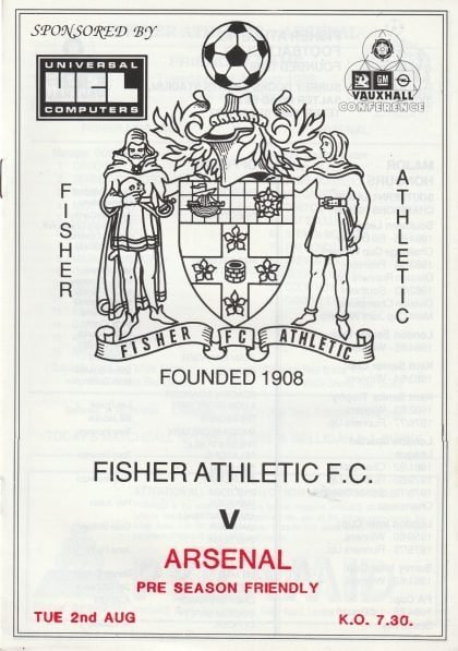 Fisher Athletic v Arsenal  02-Aug-1988