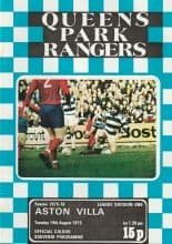 Queens Park Rangers v Aston Villa 19-Aug-1975