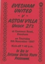 Evesham United v Aston Villa U21  06-Nov-1997