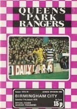 Queens Park Rangers v Birmingham City 17-Jan-1976