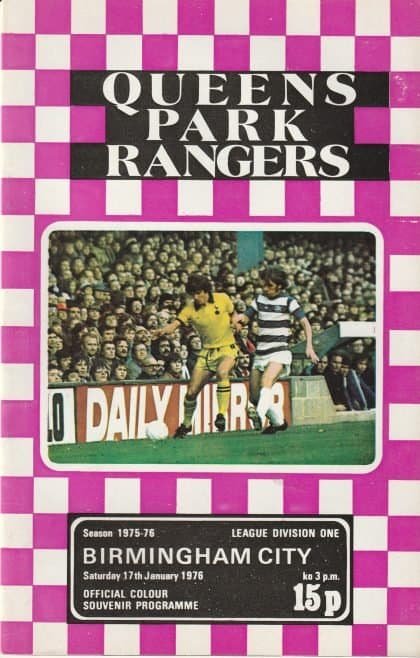 Queens Park Rangers v Birmingham City 17-Jan-1976