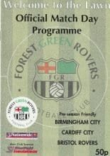 Forest Green Rovers v Birmingham City  21-Jul-2001