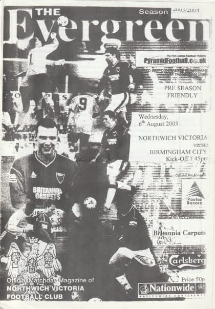 Northwich Victoria v Birmingham City  06-Aug-2003