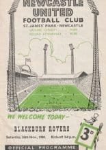 Newcastle United v Blackburn Rovers 26-Nov-1960