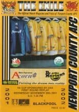 Newport County v Blackpool 28-Nov-2001