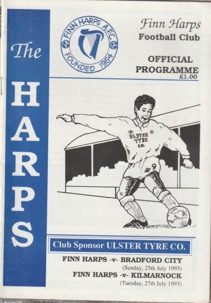 Finn Harps v Bradford City  25-Jul-1993