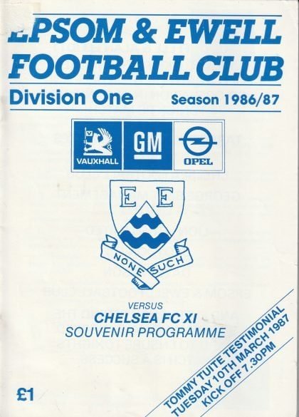 Epsom & Ewell v Chelsea XI  10-Mar-1987