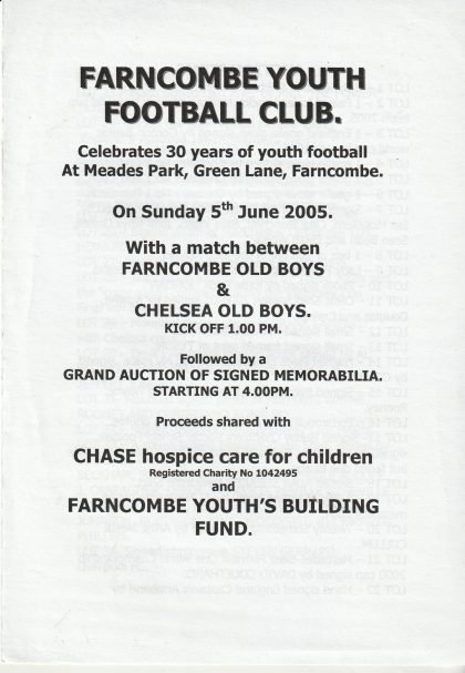 Farncombe Old Boys v Chelsea Old Boys  05-Jun-2005