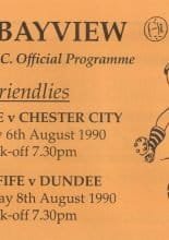 East Fife v Dundee  08-Aug-1990