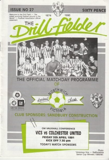 Northwich Victoria v Colchester United  05-Apr-1991