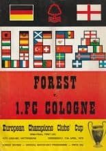 Nottingham Forest v Cologne 11-Apr-1979