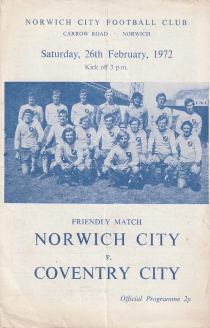 Norwich City v Coventry City 26-Feb-1972