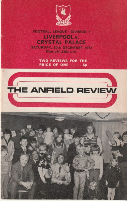 Liverpool v Crystal Palace 30-Dec-1972