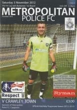 Metropolitan Police v Crawley Town  03-Nov-2012