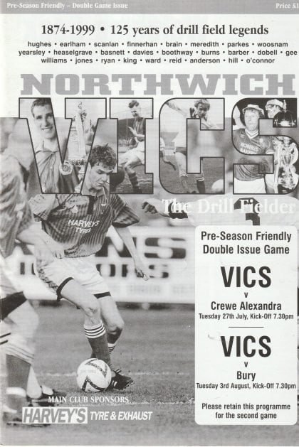 Northwich Victoria v Crewe Alexandra 27-Jul-1999