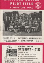 Hastings United v Dartford 28-Nov-1964
