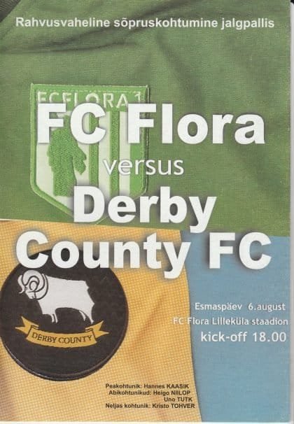 FC Tallinn Flora v Derby County  06-Aug-2001
