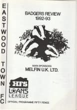 Eastwood Town v Derby County 08-Aug-1992