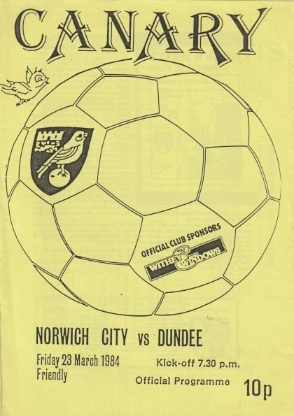 Norwich City v Dundee  23-Mar-1984