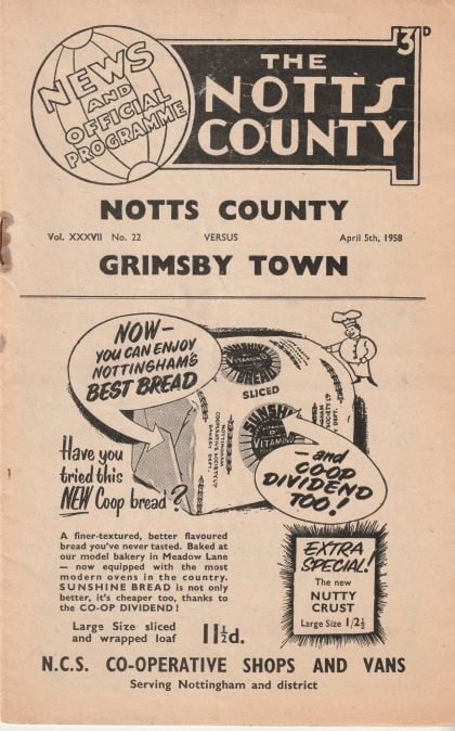 Notts County v Grimsby Town 05-Apr-1958