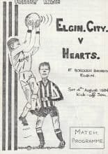 Elgin City v Heart of Midlothian  04-Aug-1984
