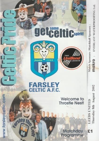 Farsley Celtic v Leeds United  08-Aug-2002