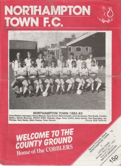 Northampton Town v Luton Town 07-Mar-1983