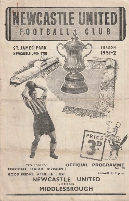 Newcastle United v Middlesbrough 11-Apr-1952