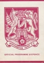 Northampton Town v Middlesbrough  01-Sep-1964