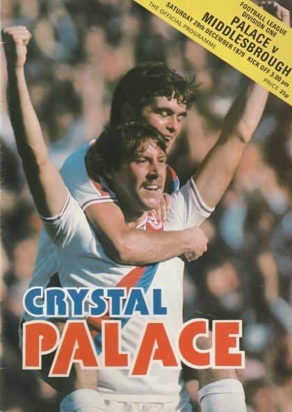 Crystal Palace v Middlesbrough 29-Dec-1979