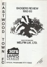 Eastwood Town v Nottingham Forest  05-Aug-1992