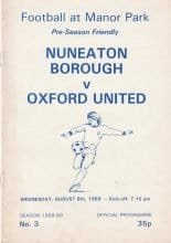 Nuneaton Borough v Oxford United 09-Aug-1989