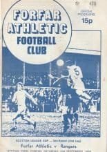 Forfar Athletic v Glasgow Rangers  02-Sep-1978